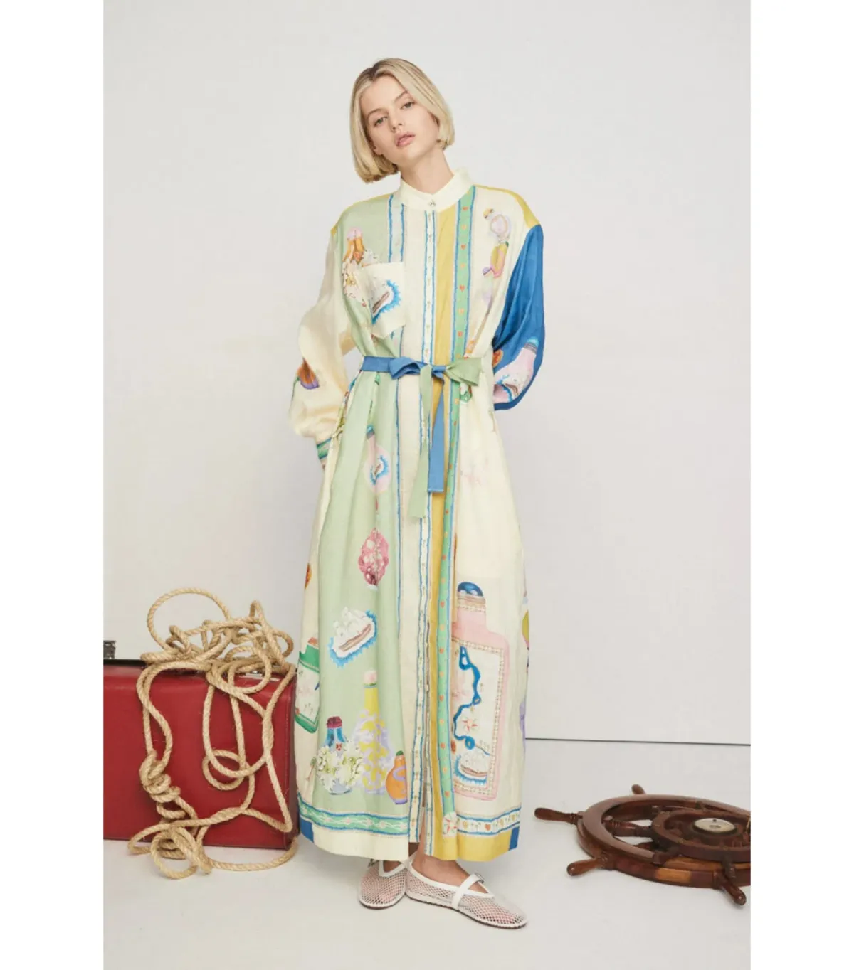 Alemais Elixir Shirt Dress Multi Size AU 12 - Image 3