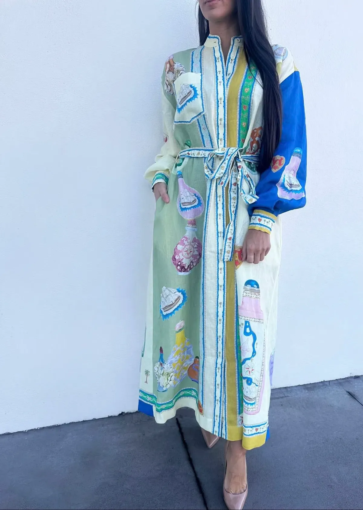 Alemais Elixir Shirt Dress Multi Size AU 12 - Image 1