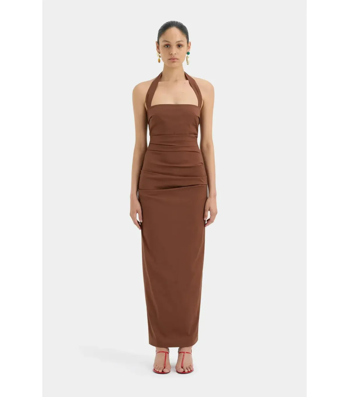 Sir the Label Nikki Gown in Chocolate Size 0 / AU 6 - Image 1
