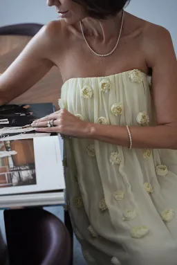 Camilla and Marc Daphne Strapless Dress in Lemon Yellow Size AU 6 for rent on The Volte - image 6