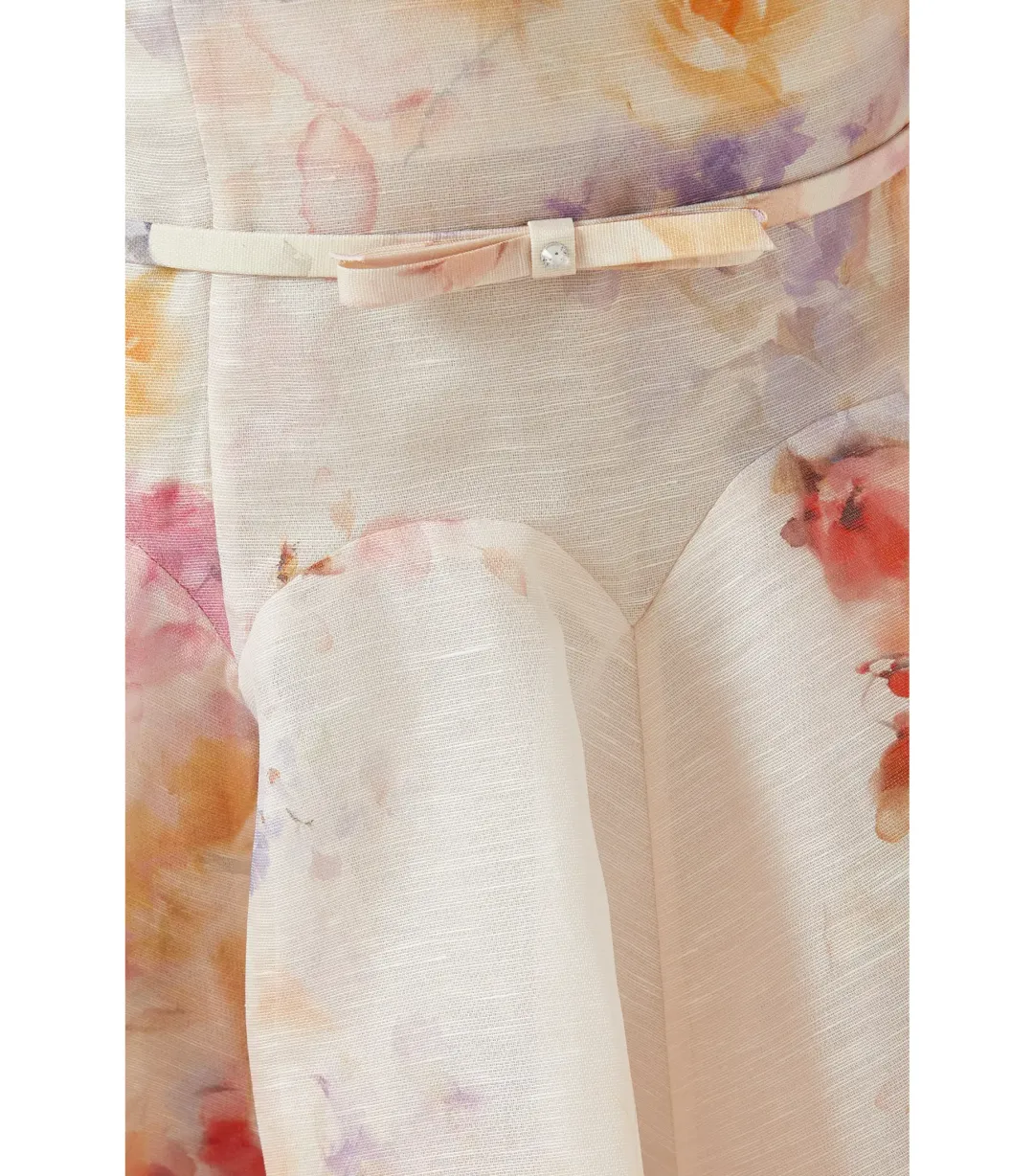 Zimmermann Crush Twist Front Mini Dress in Multi Floral Size 1 / AU 10 for rent on The Volte - main image