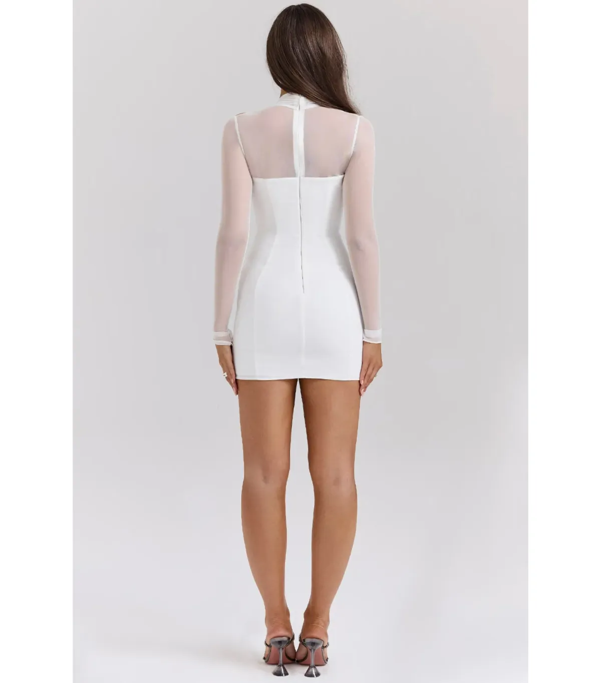 House Of CB Holly Plunge Mini Dress White Size XS / AU 6 - Image 4