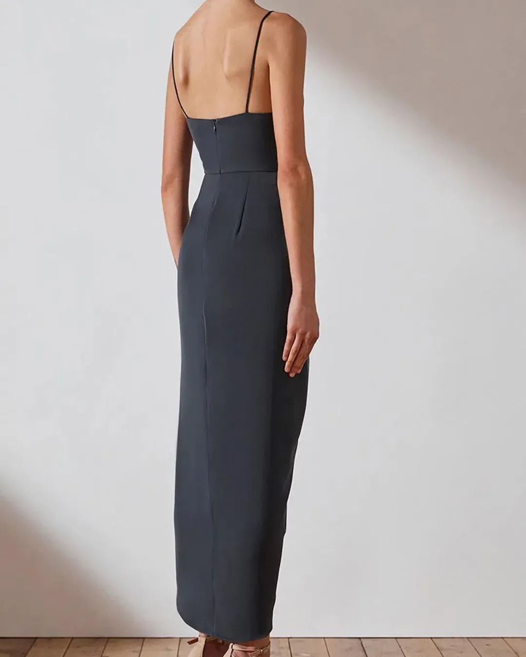 Shona Joy Core Cocktail Dress in Charcoal Size 12 for rent on The Volte - main image