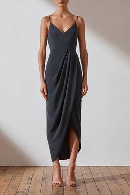 Shona Joy Core Cocktail Dress in Charcoal Size 12 for rent on The Volte - image 1