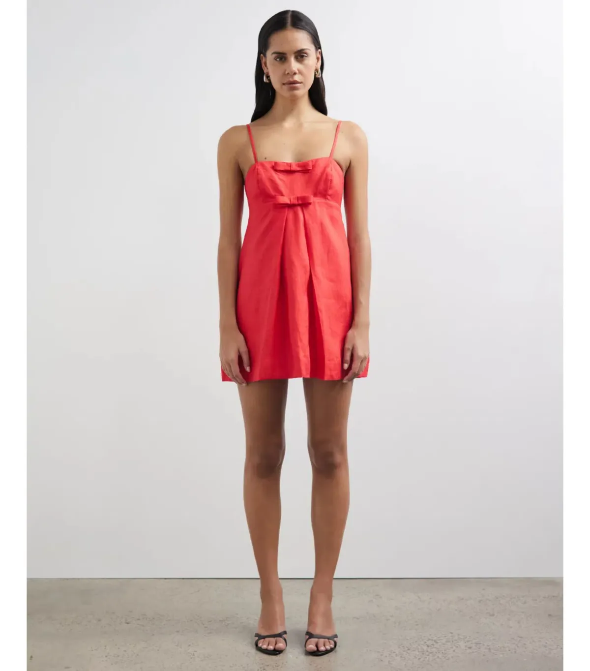 Lover Alchemy Bow Detail Mini Dress Cherry Red Size AU 8 - Image 1