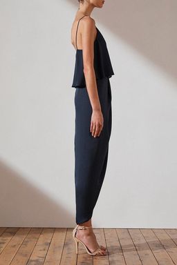 Shona Joy Luxe Cocktail Frill Dress in Sapphire Navy Size 12 for rent on The Volte - image 2