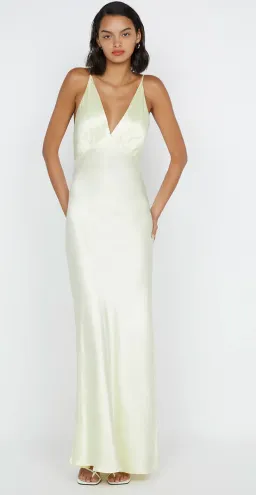 Bec and Bridge Moon Dance V Maxi Dress - Ice Yellow - Size 8 for rent on The Volte - image 1