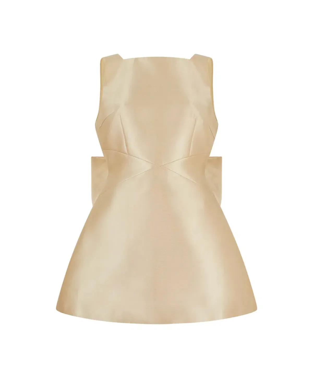 The Ultimate Muse Bow Detail Mini Dress Gold Size 10 - Image 5