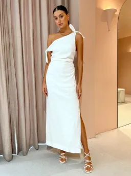 Sir the Label Bettina Off Shoulder Dress Ivory Size 2/10 for rent on The Volte - image 4