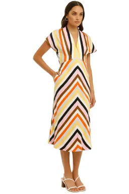Rebecca Vallance Franklin SS Midi Dress Multi Size 8 for rent on The Volte - image 2