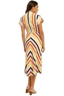 Rebecca Vallance Franklin SS Midi Dress Multi Size 8 for rent on The Volte - image 3