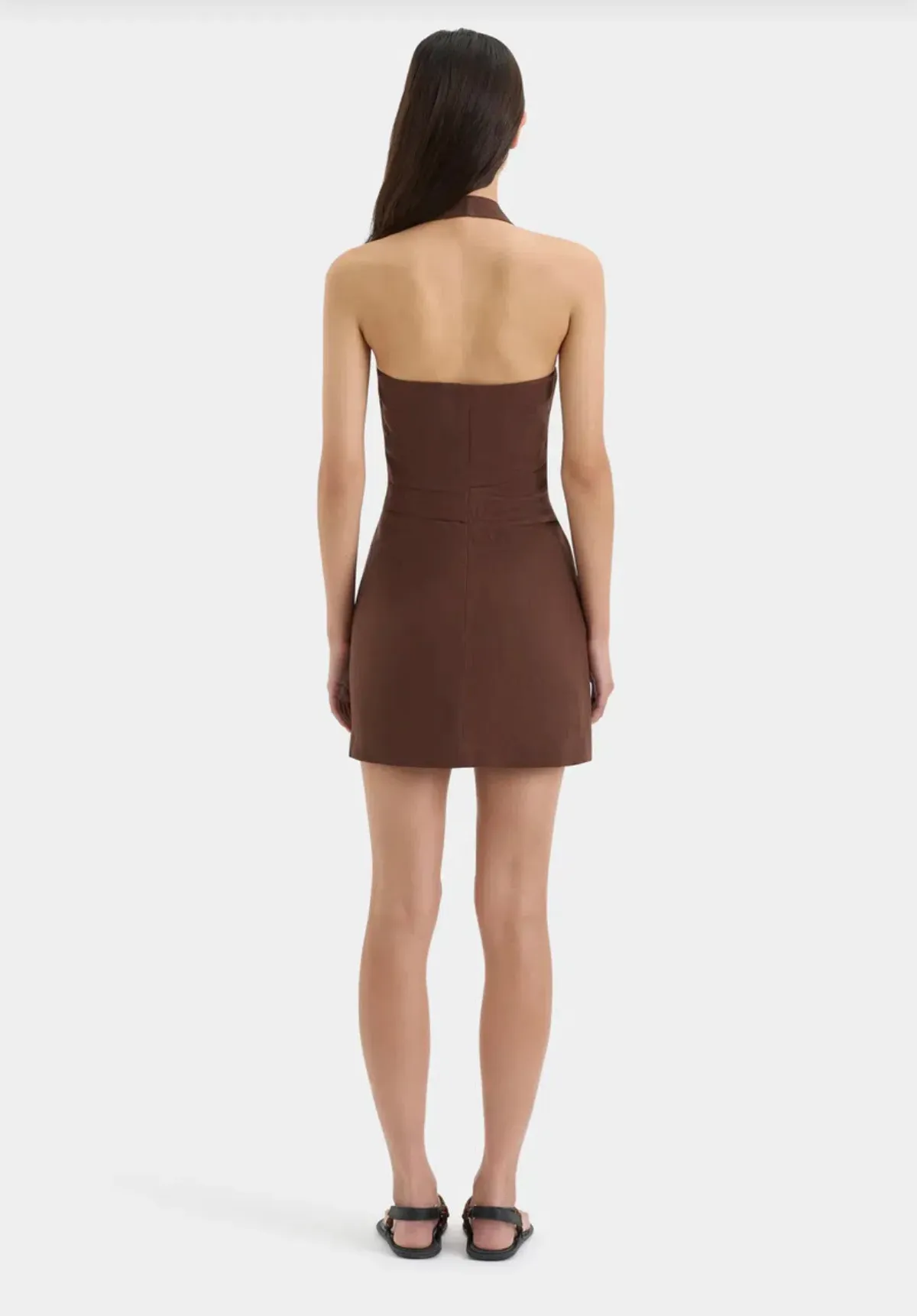 Sir The Label Noemi Halter Mini Dress Brown Size 10/M - Image 2