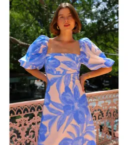 By Nicola Camille Maxi Dress in Blue Lagoon Size AU 10 for rent on The Volte - image 2