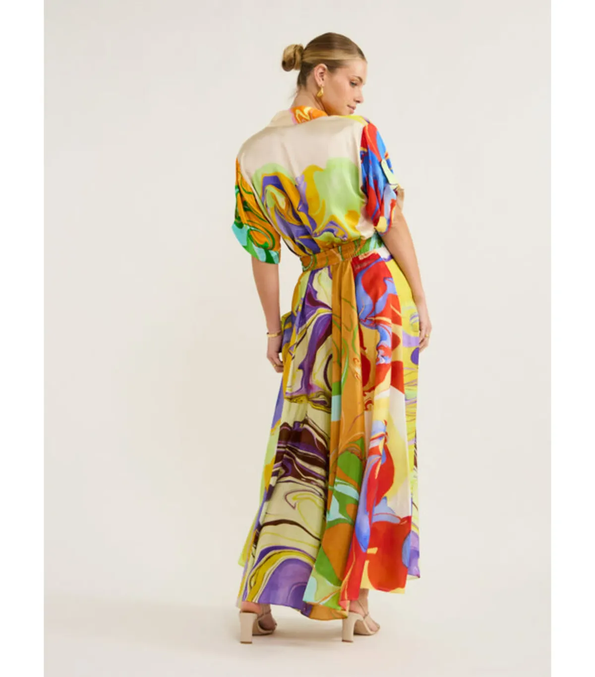 Alemais Luca Silk Top Size 12 and Skirt Size 10 Set Multi - Image 6