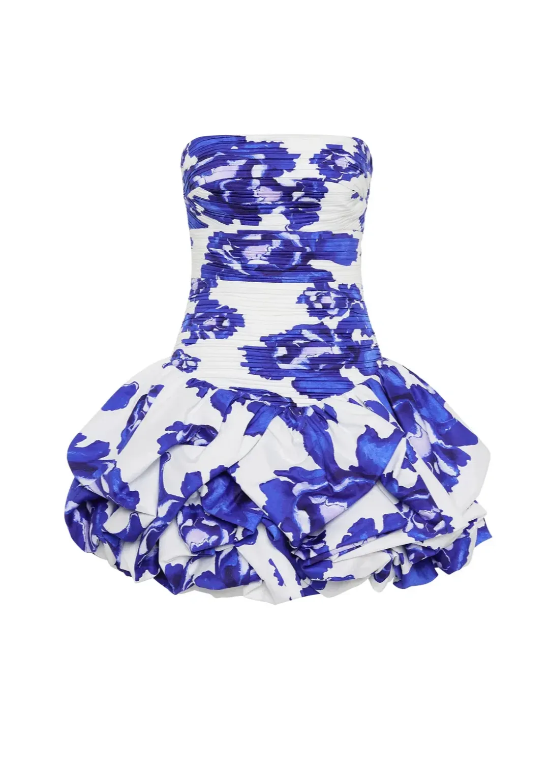 Aje Violette Bubble Hem Mini Dress Boldly Blooming Cobalt Size XS / AU 6 for rent on The Volte - main image