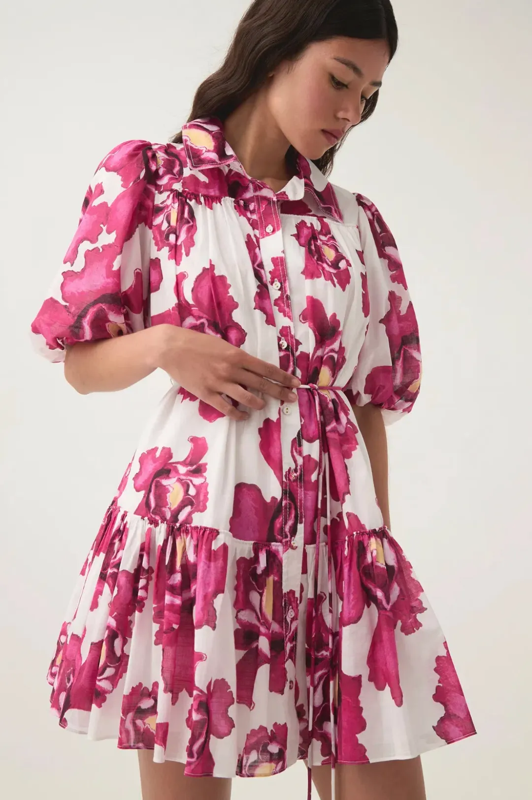 Aje Eliza Smock Mini Dress Boldly Blooming Size S / AU 8 for rent on The Volte - main image