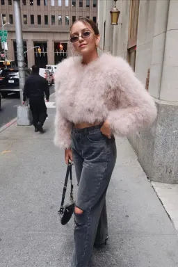 Bubish Manhattan Crop Jacket Blush Size S / AU 8 for rent on The Volte - image 1