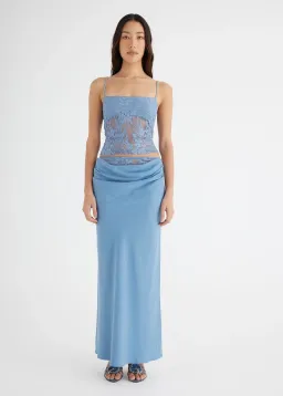 Benni Miko Cami Top and Skirt Set Storm Blue Size AU 10 for rent on The Volte - image 1