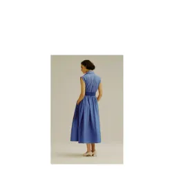 Scanlan Theodore Parachute Cotton Shirt Dress Blue Size AU 8 for rent on The Volte - image 2