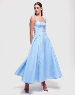 Rachel Gilbert Sophy Strap Midi Dress in Blue Size 4 / AU 14 for rent on The Volte - image 2