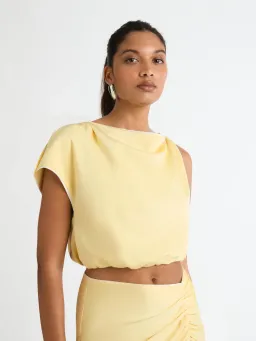 Sheike Milani Top & Skirt Set Lemon Yellow Size L / AU 12 for rent on The Volte - image 2