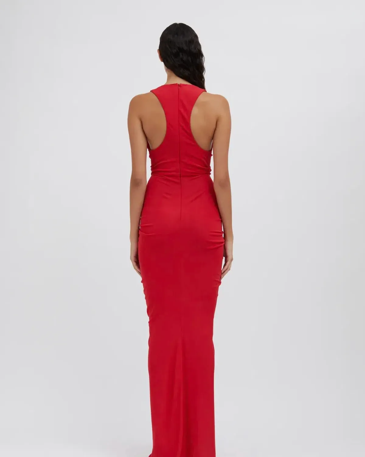 Christopher Esber Vivenda Drape Front Dress Watermelon Red Size 8 - Image 4