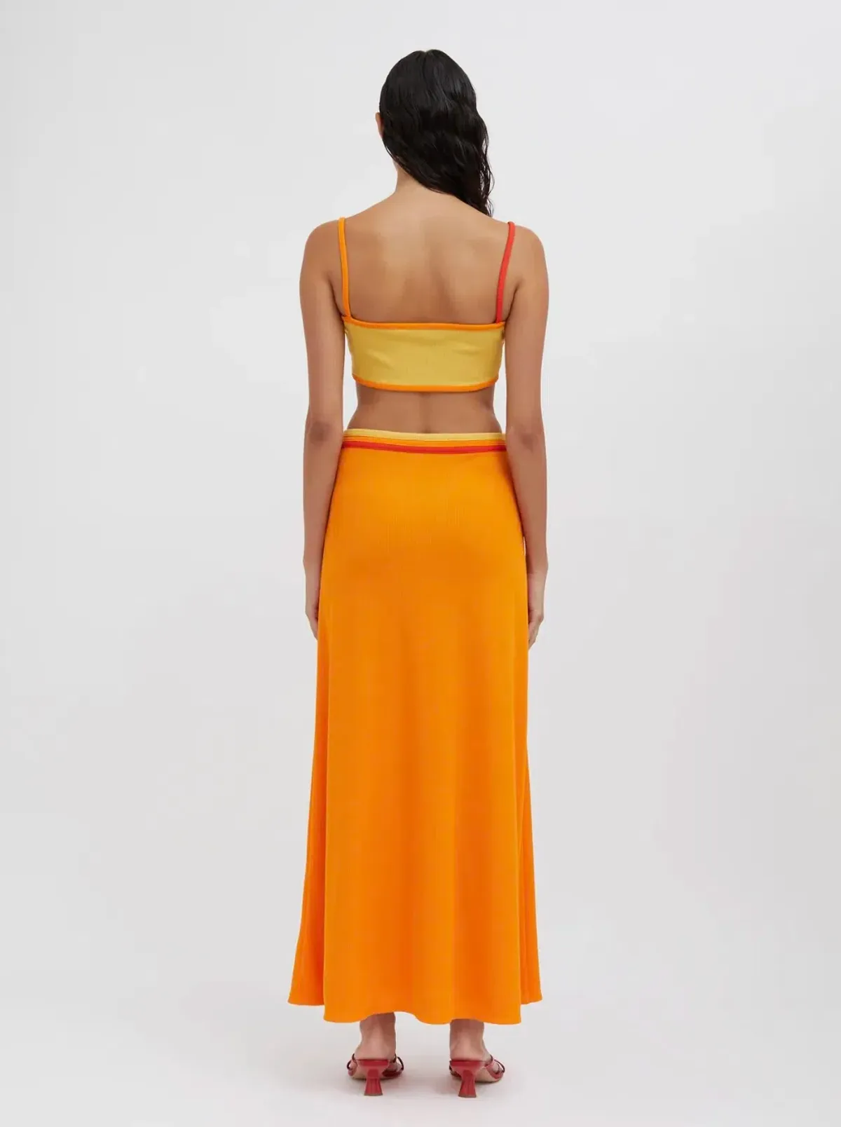Christopher Esber Multi Verner Loop Hole Skirt Tangerine Multi Size 10 - Image 3