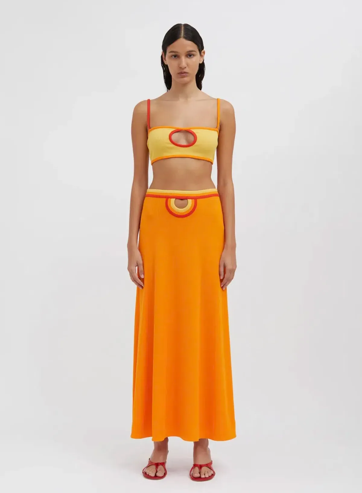 Christopher Esber Fran Bandeau Top Orange Size 10 - Image 3