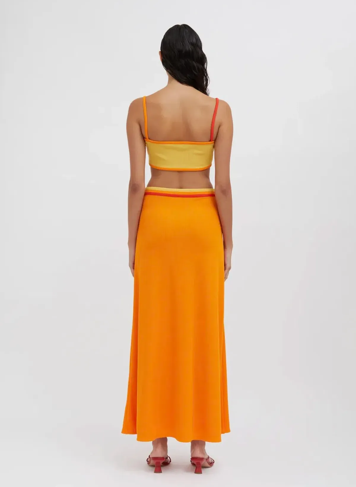 Christopher Esber Fran Bandeau Top Orange Size 10 - Image 4