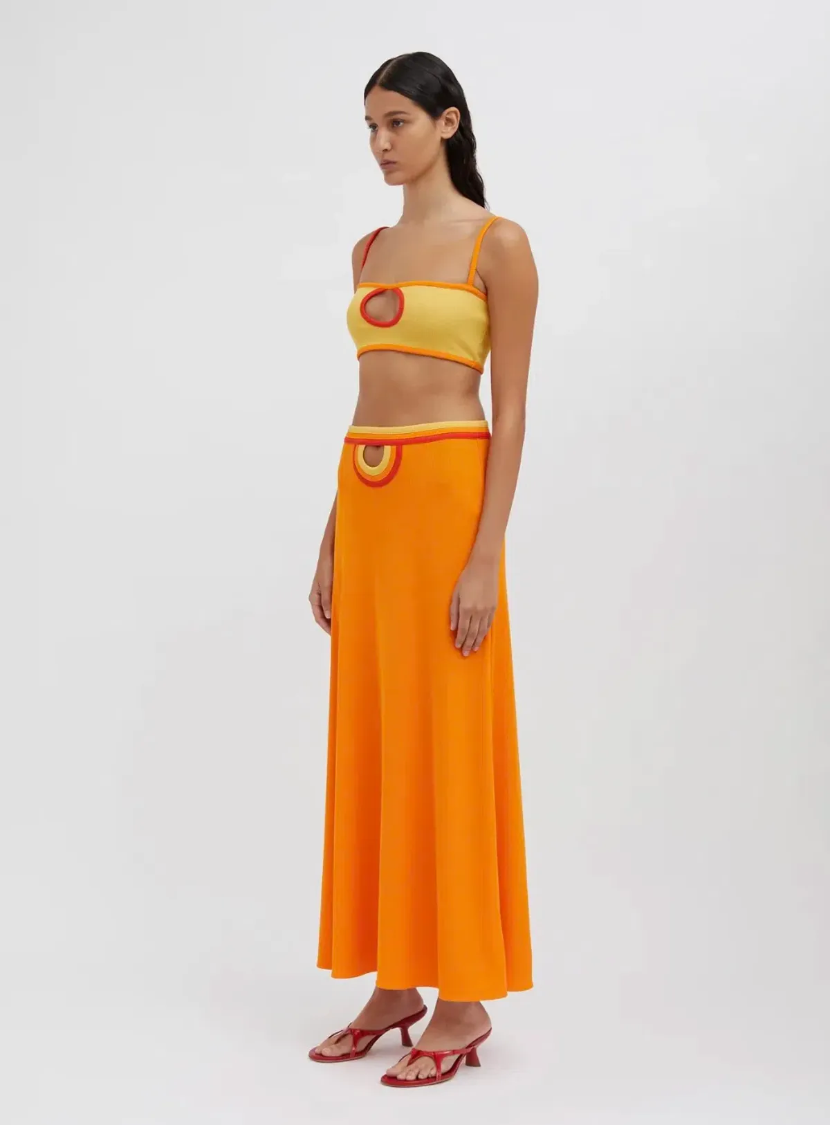 Christopher Esber Fran Bandeau Top Orange Size 10 - Image 5