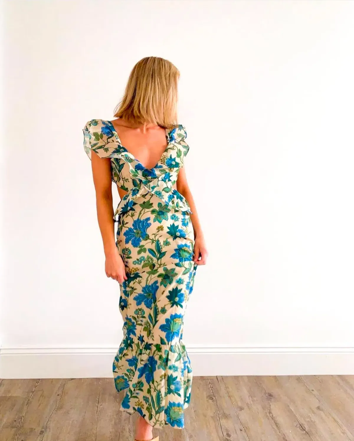 Sir the Label Celia Frill Maxi Dress Marguerite Print Size 8 - Image 4