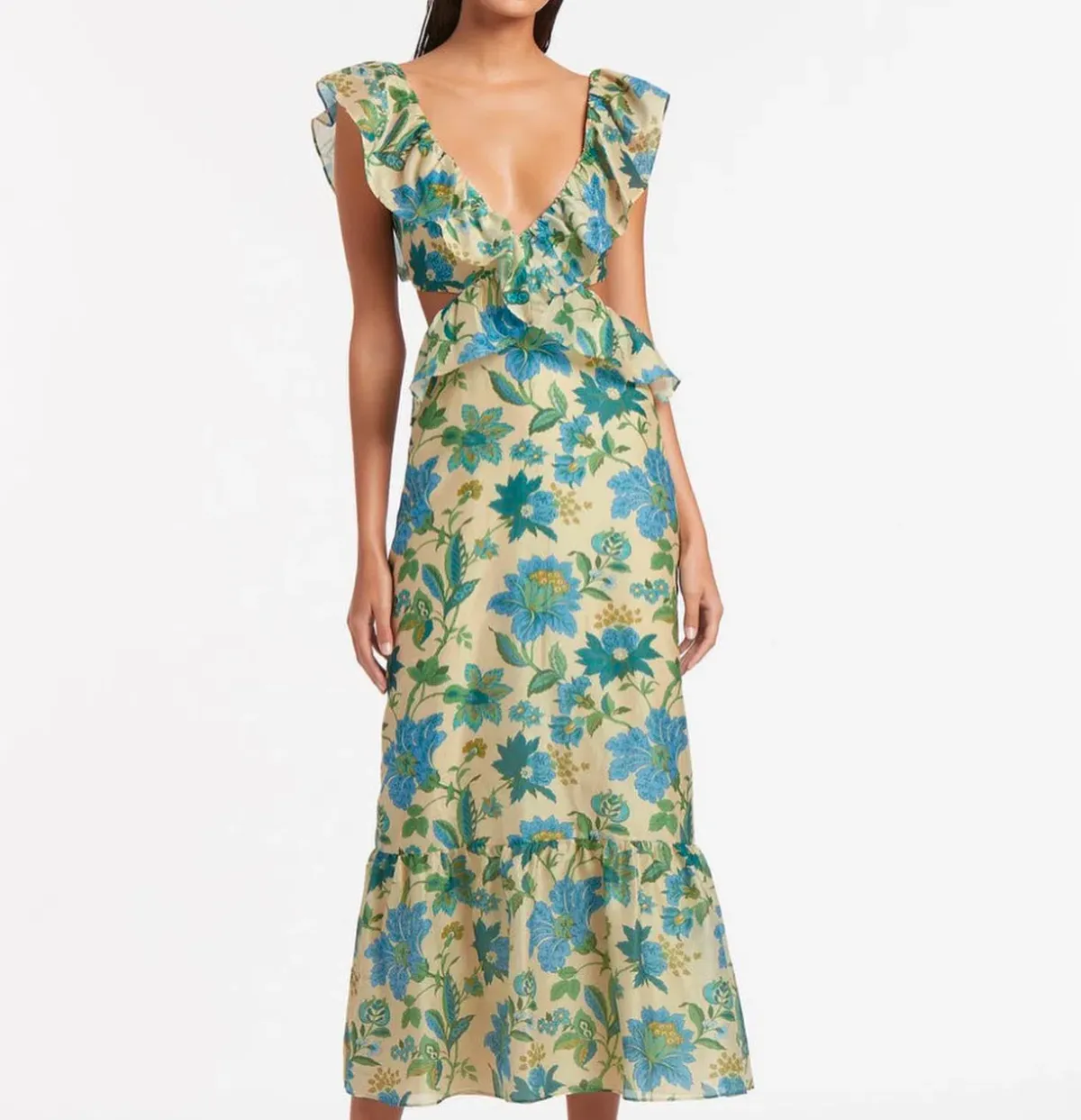 Sir the Label Celia Frill Maxi Dress Marguerite Print Size 8 - Image 2