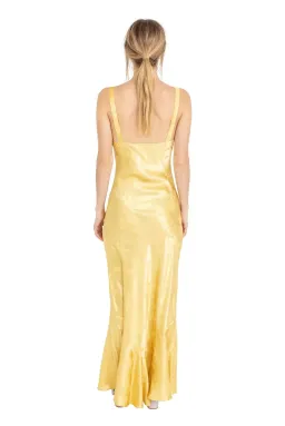 Realisation Par Allegra Dress Yellow Dragon Silk Jacquard Size XS/6 for rent on The Volte - image 4