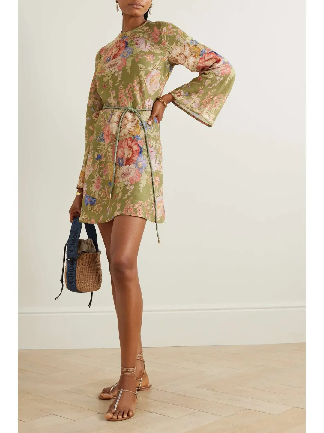 Zimmermann August Belted Mini Dress Floral Size 2/Au 12 for rent on The Volte - main image