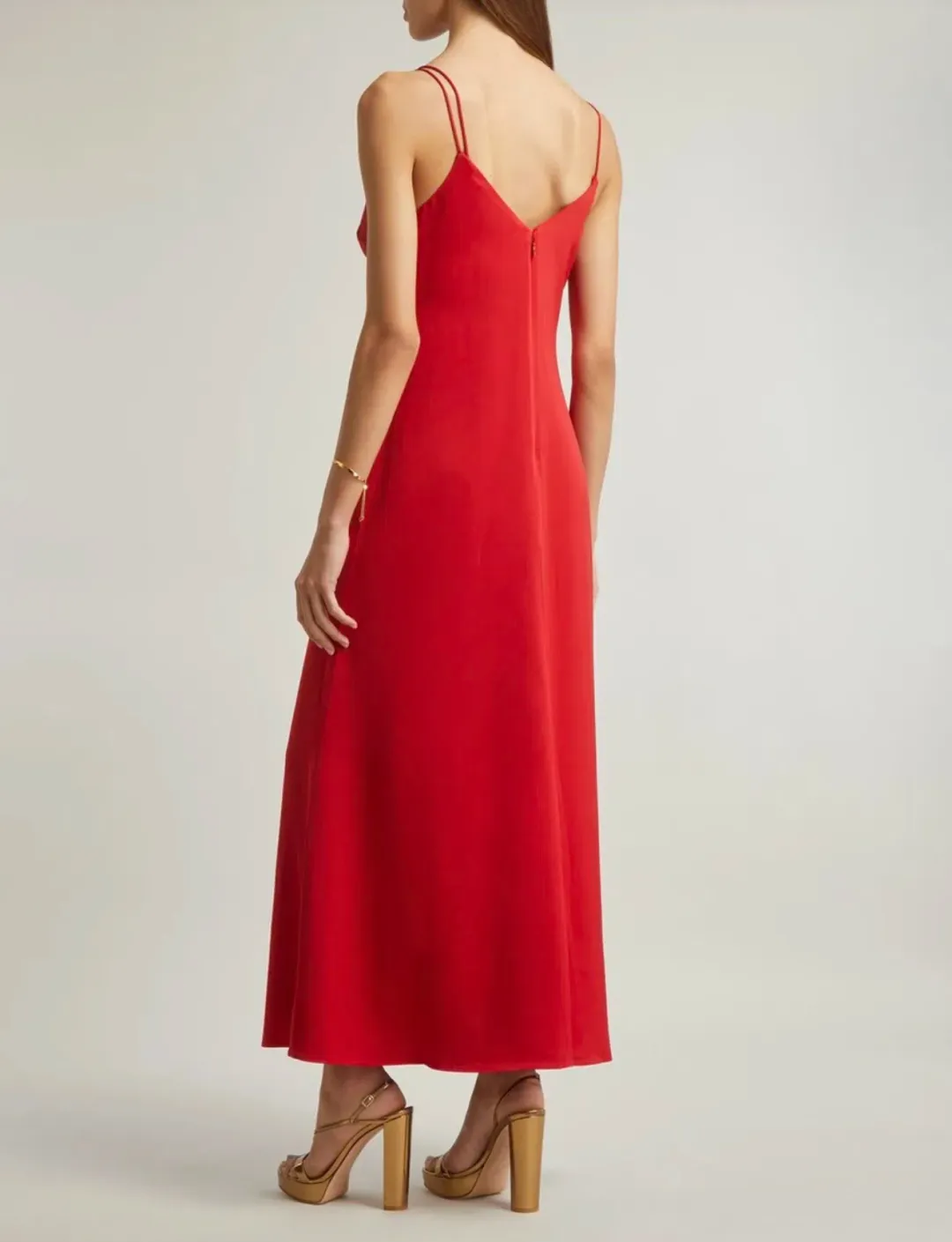 Aje Riddle Button Down Maxi Dress Red Size S / AU 8 for rent on The Volte - main image