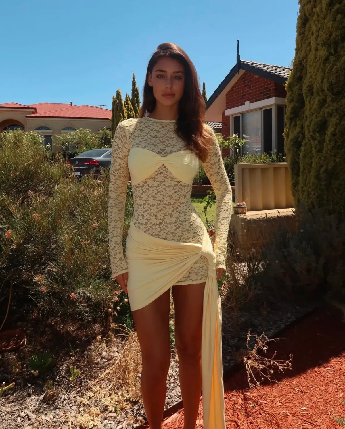 Deconduarte Ortigia Mini Dress Yellow Size S / AU 8 - Image 4