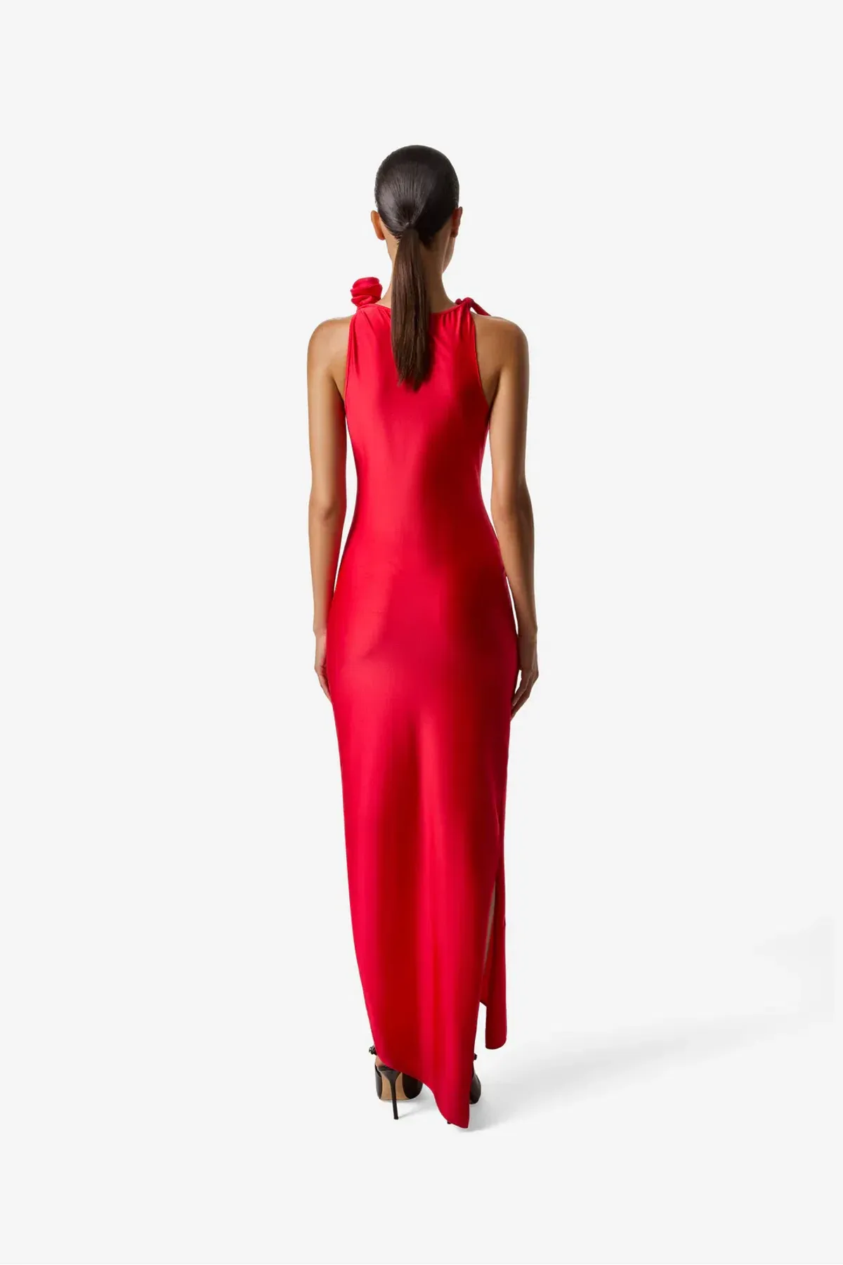 Coperni Asymmetric Flower Gown Red Size S / AU 8 - Image 3