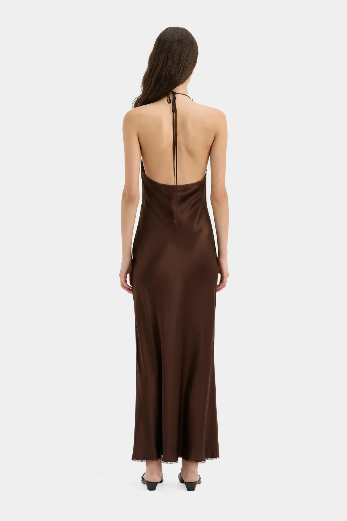Sir the Label Aries Halter Gown Chocolate Size 0 / AU 6 - Image 2