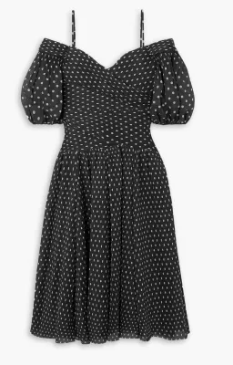 Zimmermann Polka Dot Plissé Chiffon Midi Dress Black Size 0 / AU 8 for rent on The Volte - image 7