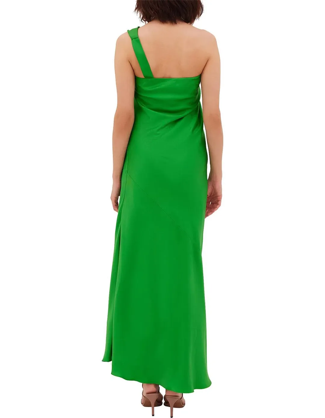 Bianca Spender Vice Silk Gown in Apple Green Size 1 / AU 8 for rent on The Volte - main image