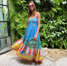 Alemais All Aboard Midi Sundress Multi Size 10 for rent on The Volte - image 4