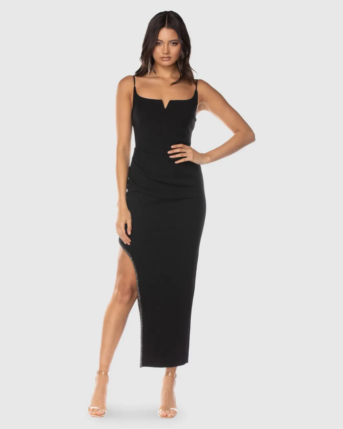 Azzurielle Evelina Midi Dress Black Size 12 - Image 1