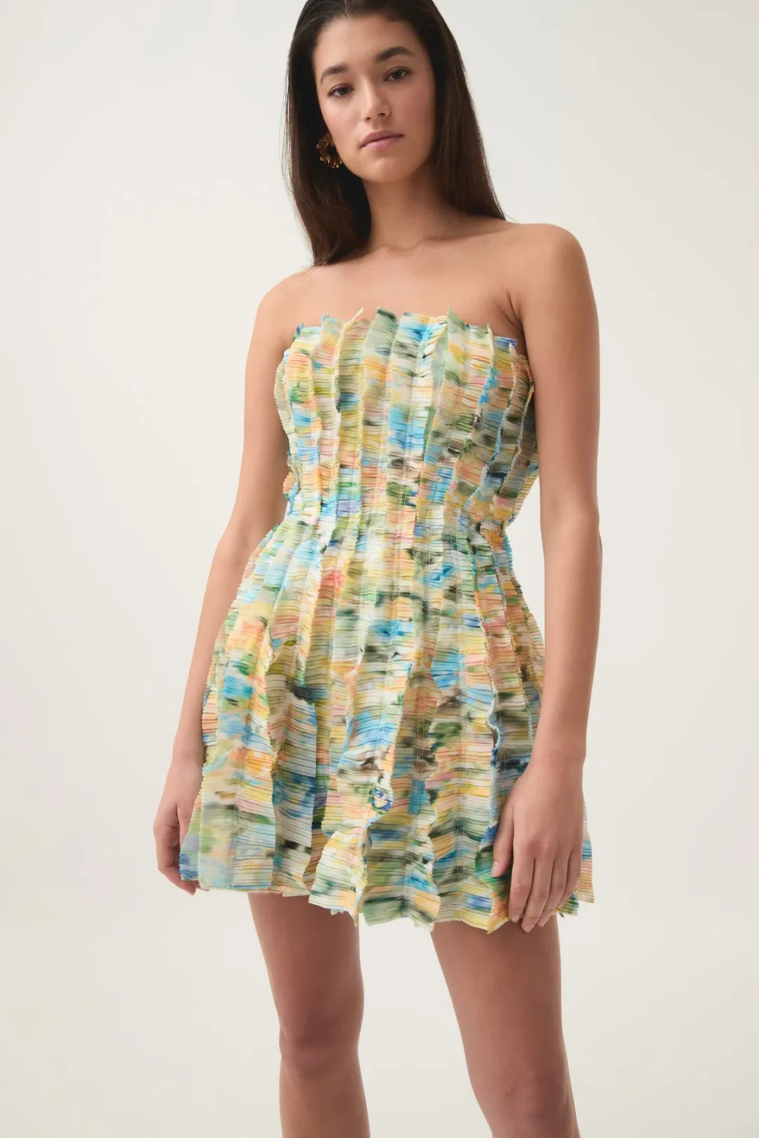 Aje Hybrid Sleeveless Mini Dress Floral Haze Size 16 for rent on The Volte - main image