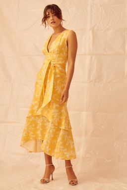 Keepsake The Label Fallen Dress in Golden for rent on The Volte - image 1