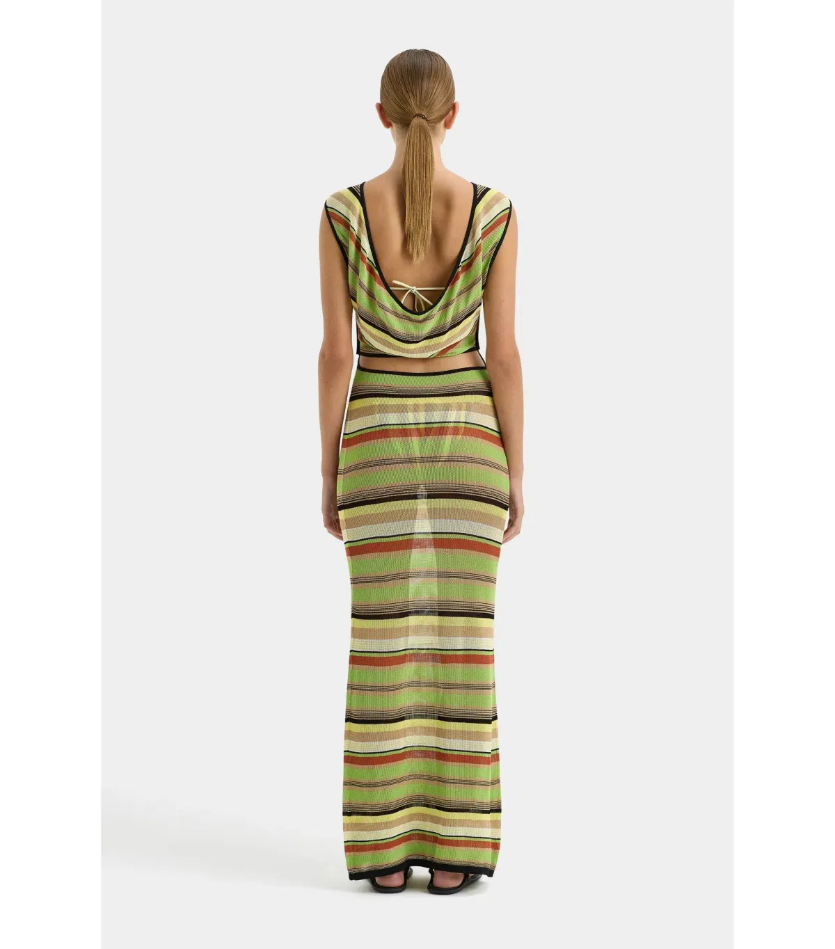 Sir The Label Coastline Tie Dress in Palm Stripe Size 2 / AU 10 - Image 3