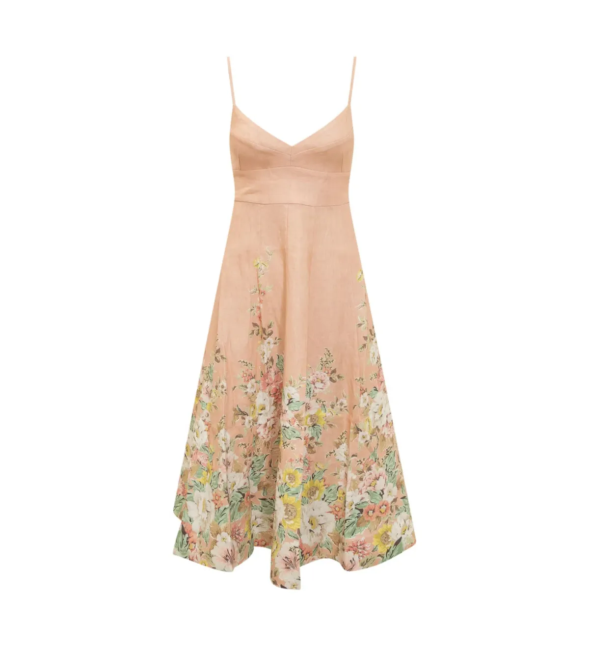 Zimmermann Matchmaker Picnic Dress in Buff & Coral Floral Size 3 / AU 14 - Image 7