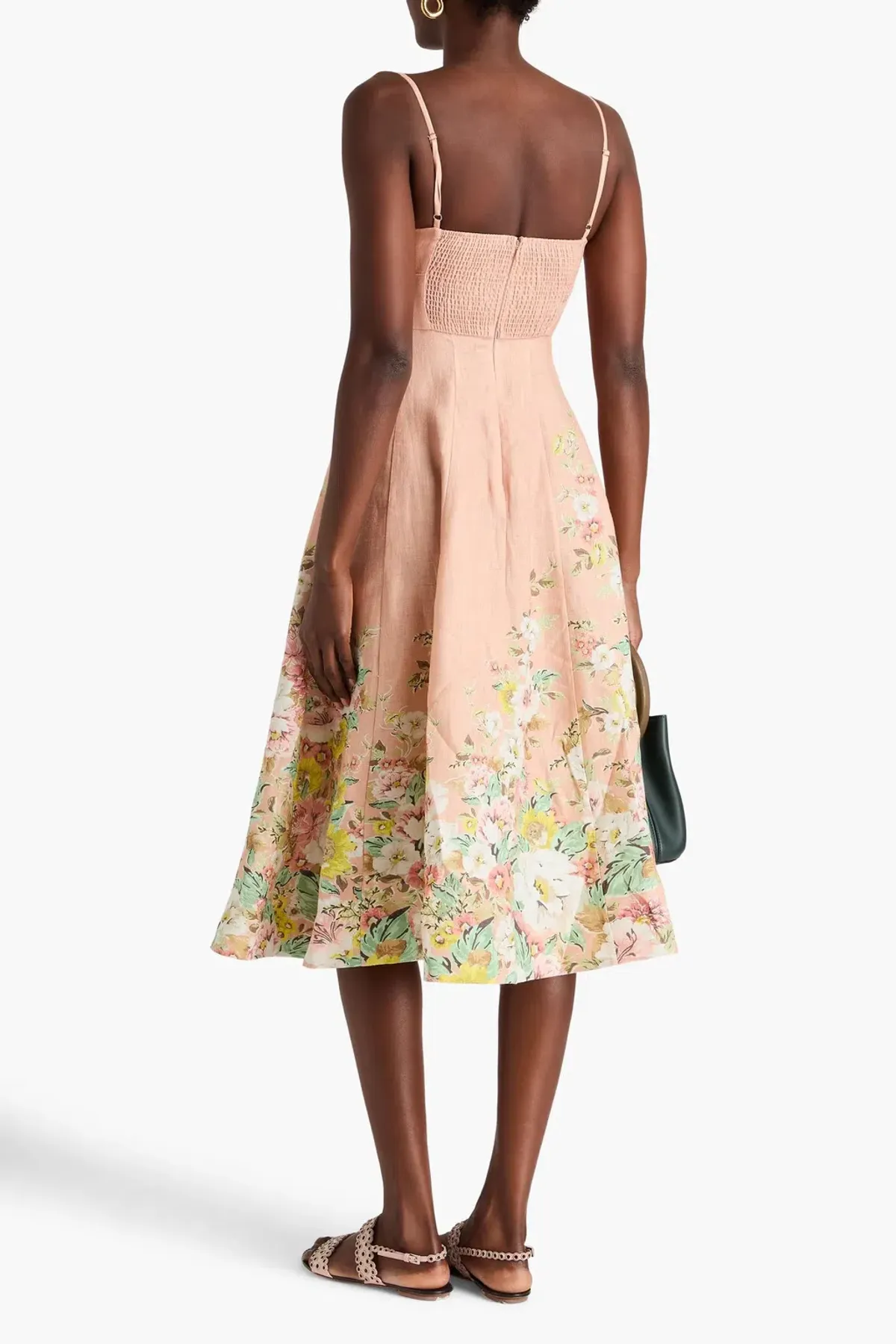 Zimmermann Matchmaker Picnic Dress in Buff & Coral Floral Size 3 / AU 14 - Image 3