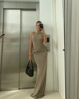 Arcina Ori Matisse Dress Grey Size XS/Au 6 for rent on The Volte - image 3