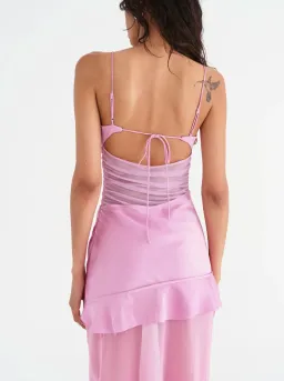 Benni Delilah Maxi Dress in Bubblegum Size S / AU 8 for rent on The Volte - image 4