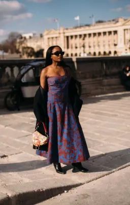 Shona Joy Cartia Strapless Pleated Midi Dress Print Size AU 8 for rent on The Volte - image 6